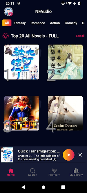Novel Full Audio - NFAudio Screenshot 1