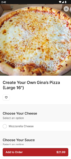 Gina's Pizzeria Screenshot 2