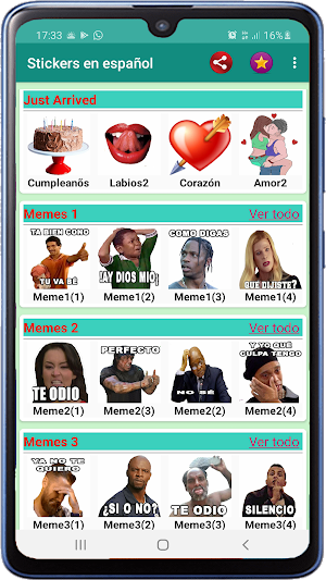 Memes with phrases Spanish Stickers WAStickerApps Screenshot 0