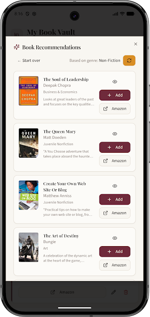 My Book Vault Screenshot 3