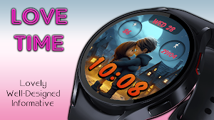 Love Time Valentine Watch Face Screenshot 1