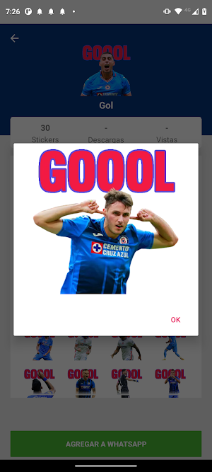 Cruz Azul Stickers Screenshot 2