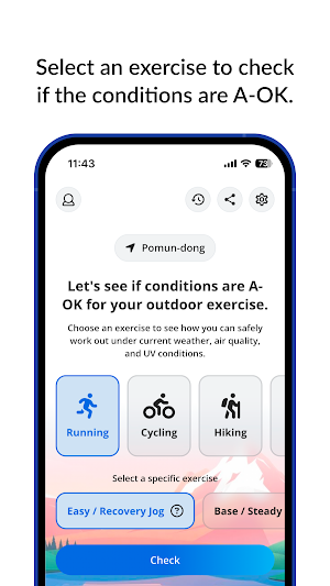 A-OK: Ok to exercise outdoors? Screenshot 1