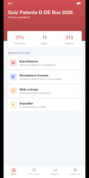 Quiz Patente D DE Bus 2026 Screenshot 0