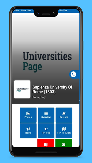 Universities Page Screenshot 2