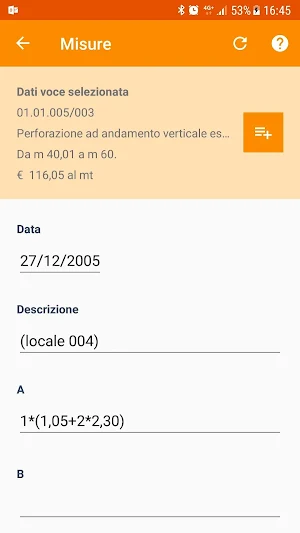 App LibrettoMisure Screenshot 1