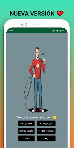 Sheldon Whip App with phrases Screenshot 2