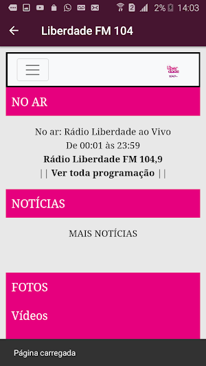 Liberdade FM 104,9 Nepomuceno - MG Screenshot 2