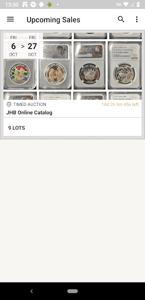 JHB Collectibles Auctions Screenshot 0