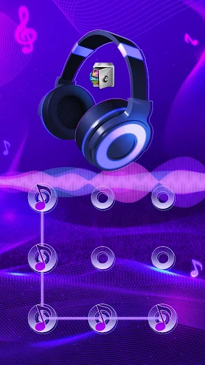 AppLock Live Theme Headphone – Paid Theme Screenshot 0