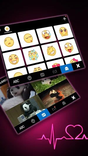 Pink Heartbeat Keyboard Background Screenshot 3