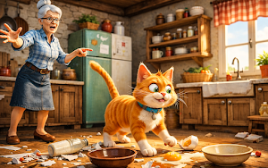Cat vs Granny: Cat Simulator Screenshot 2