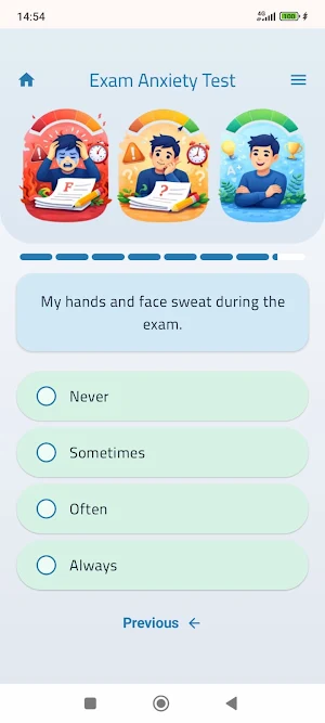 Exam Anxiety Test Screenshot 3