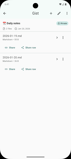 DroidGist Screenshot 3