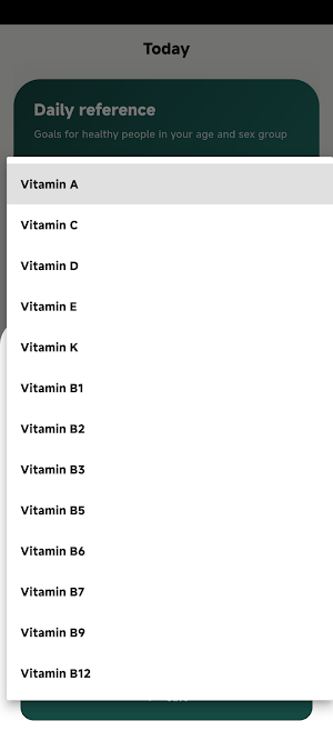 Vitamin Tracker Screenshot 1