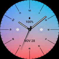Analog Red Blue Sky watch face