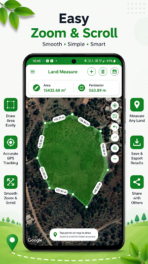 Easy Fields Area Measure App Screenshot 0