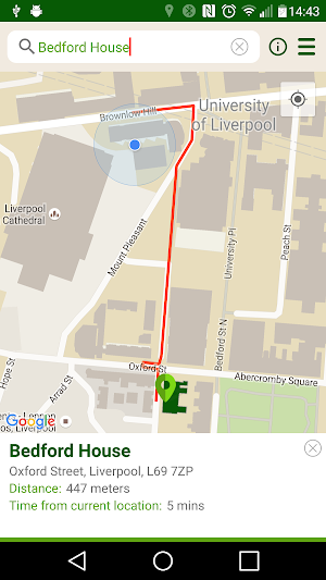 UoL Campus Map Screenshot 1