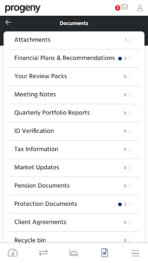 Progeny Client Portal Screenshot 1
