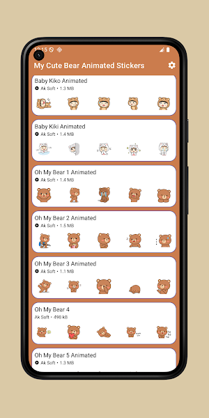 My Cute Bear Animated Stickers Screenshot 1
