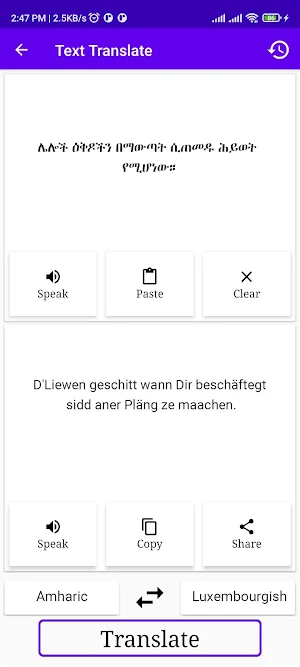Amharic To Luxembourgish Trans Screenshot 1