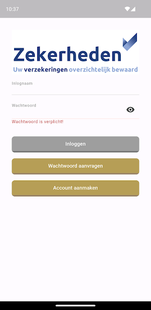 Zekerheden Screenshot 2