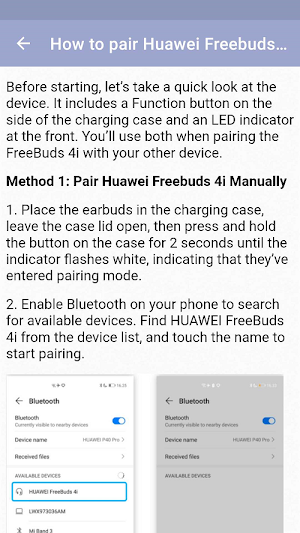 Guide for Huawei Freebuds 4i Screenshot 2