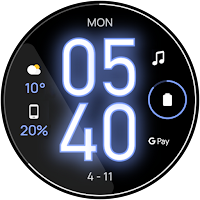 Awf Glow Digital: Watch face