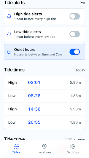 Tide Time Checker Screenshot 1