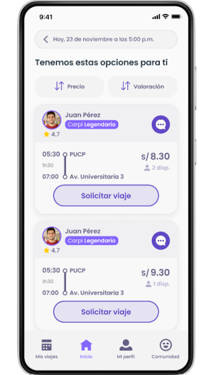 Ucarpool Screenshot 1
