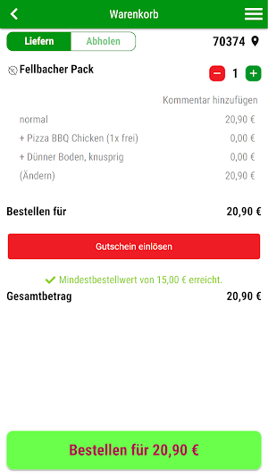 Fellbacher Pizza Screenshot 1