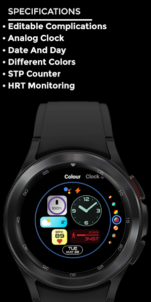 Night ver 08 - watch face Screenshot 3