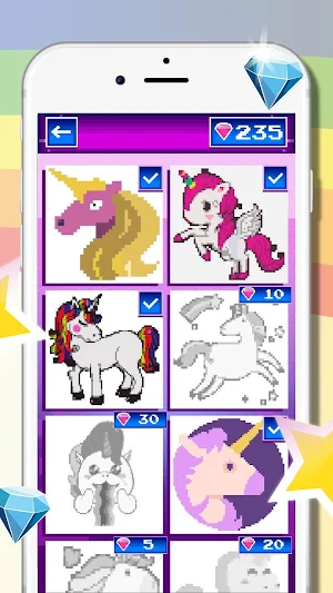 Unicorn Pixel - Color by Number Screenshot 2