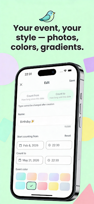 Dailybird: Private Day Counter Screenshot 3