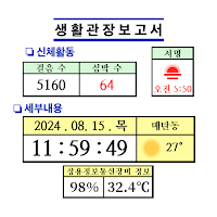 생활관장보고서 워치페이스