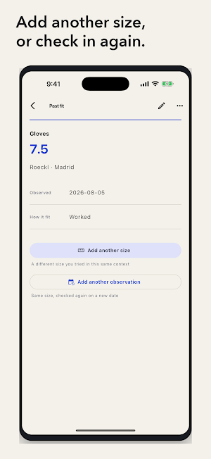 SizePassport: Personal Fit Screenshot 3