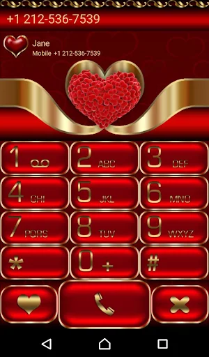 Heart Valentine Dialer theme Screenshot 0