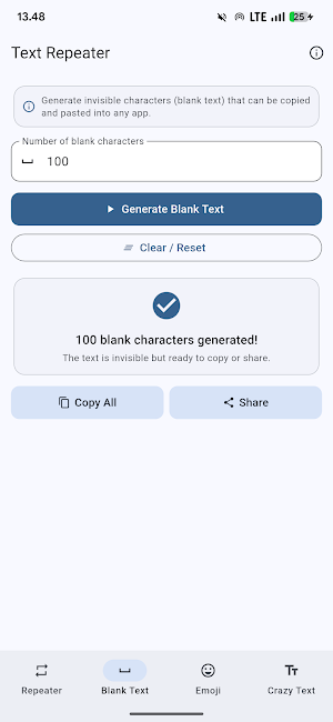 Text Repeater : Emoji Text Screenshot 1