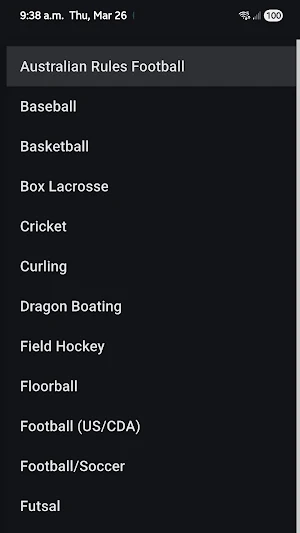 Sports Rostering Screenshot 2