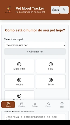 Pet Mood Tracker Screenshot 0