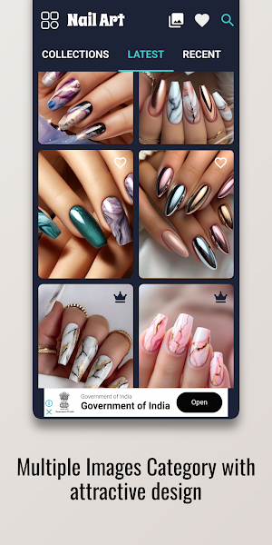 Metallic Marble Nail Design Screenshot 1