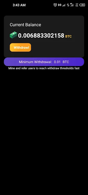 BTC Cloud Miner Screenshot 1