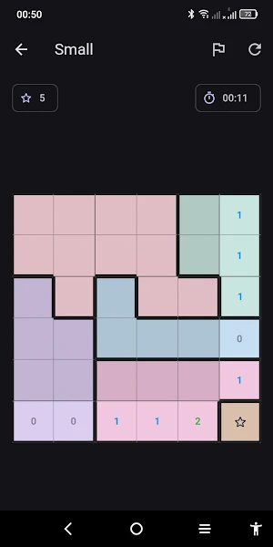 Starsweeper logic puzzle Screenshot 1