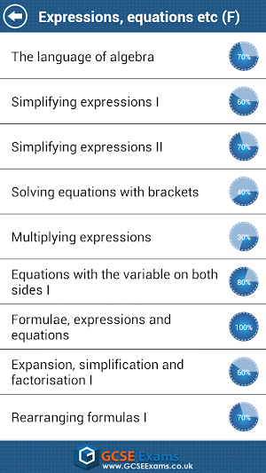 GCSE Maths Algebra Revision LE Screenshot 1