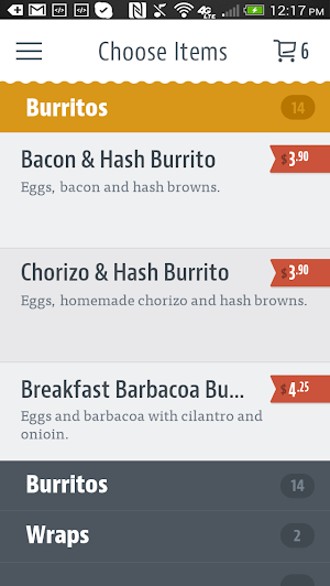 Rita's Burritos Screenshot 2