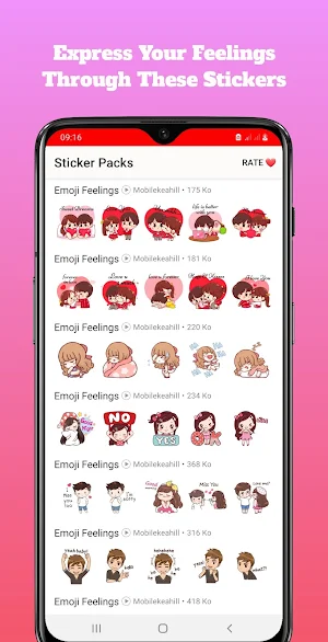 Emoji stickers feelings Screenshot 0