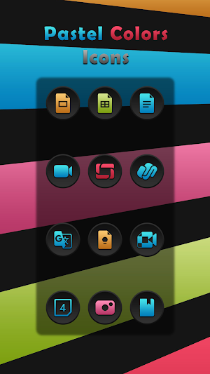 Pastel Colors On Gray Icons Screenshot 1