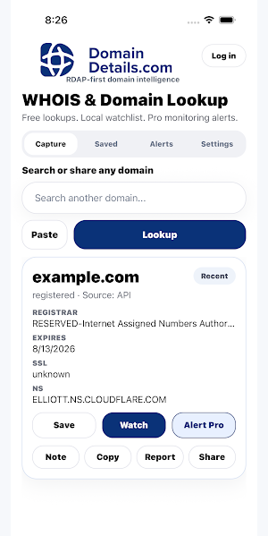 DomainDetails Screenshot 1