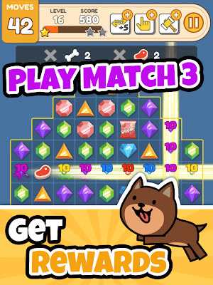 Dog Game - Cute Puppy Collector + Offline Match 3 Screenshot 3