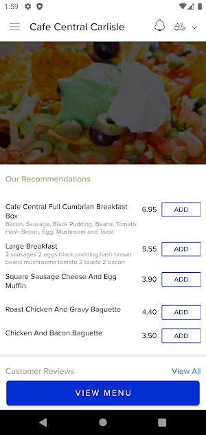 Cafe Central Carlisle Screenshot 1